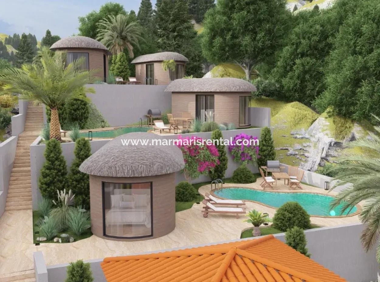 Boutique-Hotel Zum Verkauf Mit 20 Zimmern Infinity-Pool Mit Waldblick In Atakoy, 7 Km Von Akyaka, Mugla