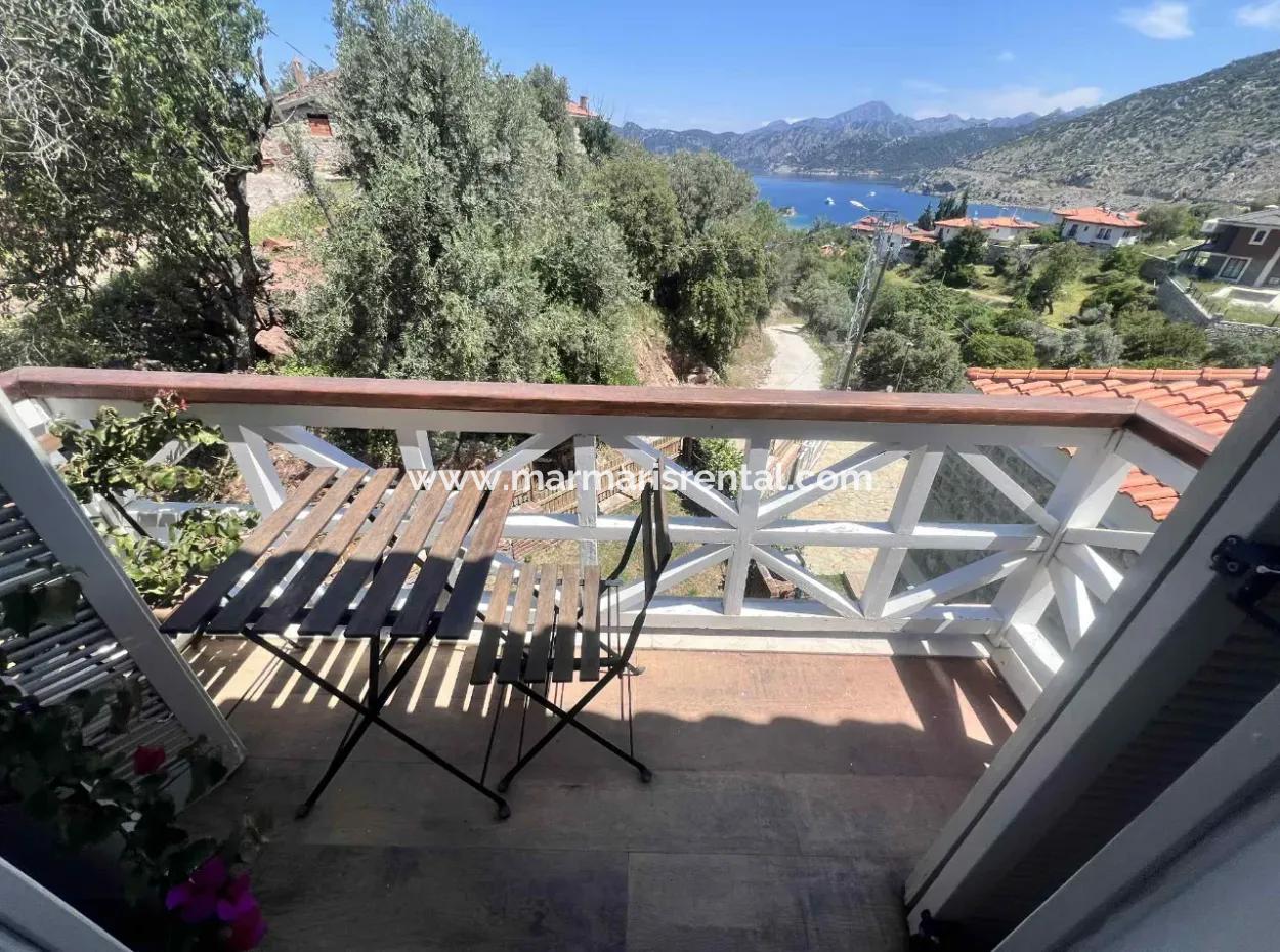 3 Zimmer 1 Wohnzimmer 140M2 2 Villen Zum Verkauf Mit Pool Mit Herrlichem Meerblick Im Viertel Selimiye Im Bezirk Marmaris