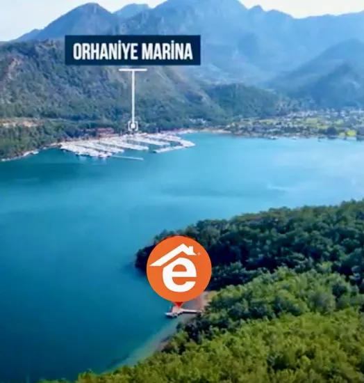 Marmaris Orhaniye Stadtteil In 6000 M2 Privater Anlegesteg Vorhanden Satılık Bucht
