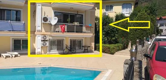 Freistehend Mit Eingang Und Pool Im Wohnkomplex 2+1 Zum Verkauf Duplex‑wohnung İçmeler