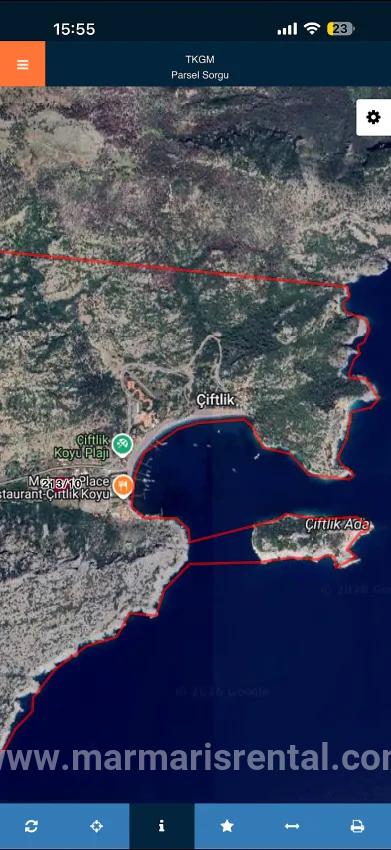 Marmaris Farm village In 2500m2 sea nearby for sale Private property