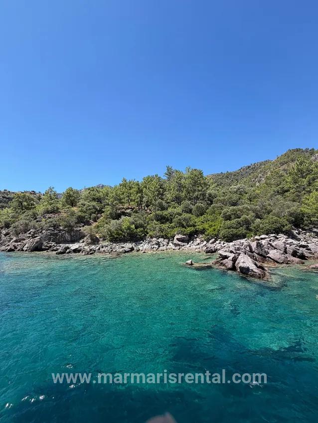 Marmaris Turunç cove with sea zero 4700 m2 controlled usage area