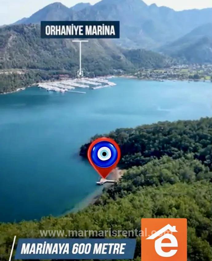 Marmaris Orhaniye neighbourhood has a 6000 m2 Private Jetty existing for sale bay