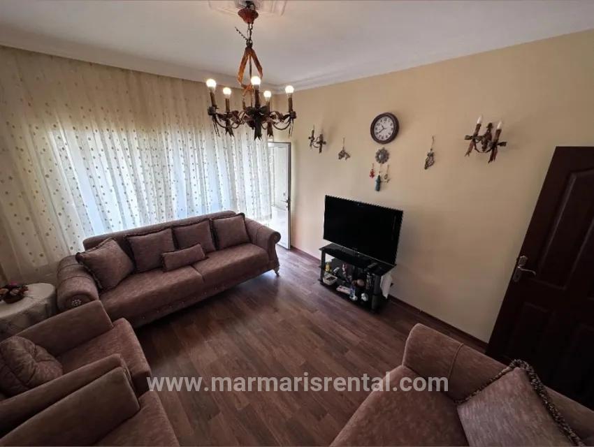 In Hisarönü, 2+1 Furnished Rental Flat – 100 m to the Coast