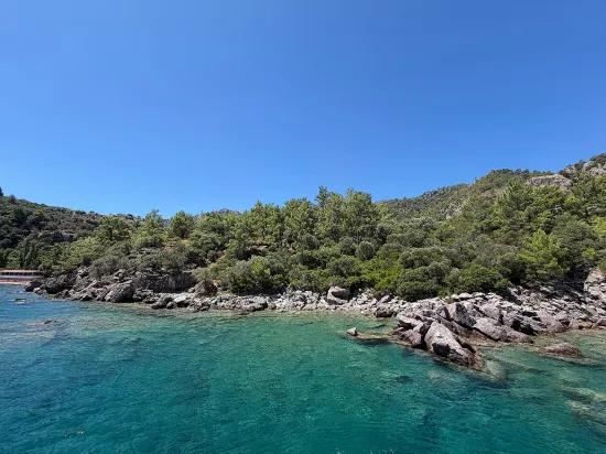 Marmaris Turunç cove with sea zero 4700 m2 controlled usage area