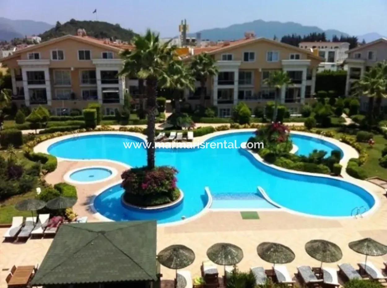 Luxury Duplex Apartment For Sale In Site With Swimming Pool In The Centre Of Marmaris