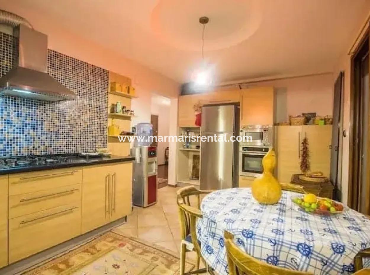 The Area Of Marmaris Armutalan Detached Villa For Sale 4 Rooms 1 Living Room Triplex Villa Fully