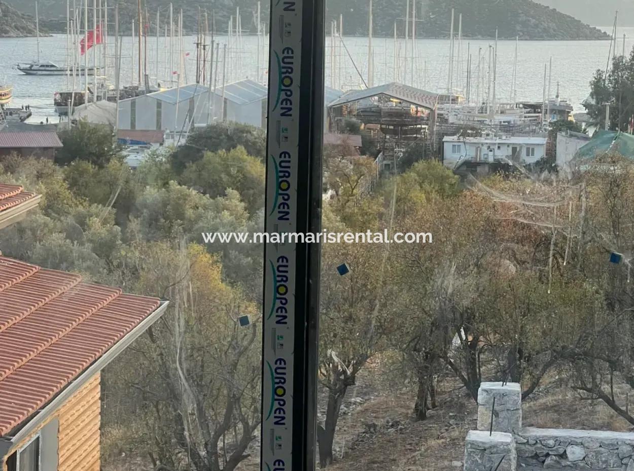 Villa For Sale In Marmaris Bozburun Neighborhood With Sea View, Fully Detached Garden, Parking Lot