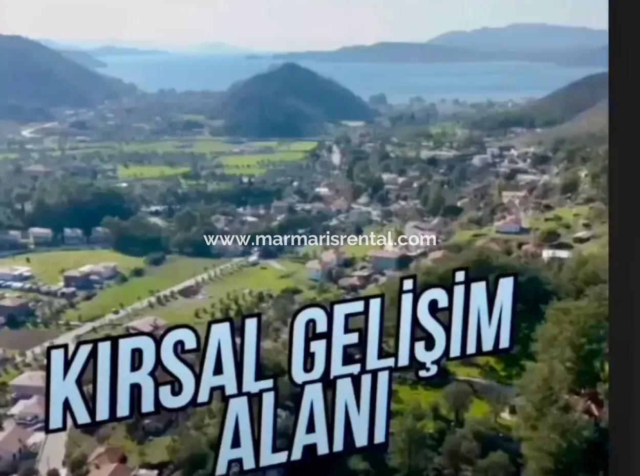 Land For Sale In Marmaris Hisarönü Village In A Residential Area Of 2200 M2 With Sea View