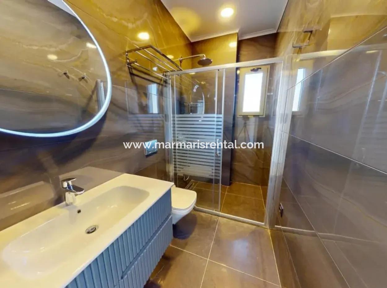 4 Rooms 1 Living Room Custom-Made Villa In 800M2 Plot With Swimming Pool With Magnificent Sea View In Marmaris Gökbel Area