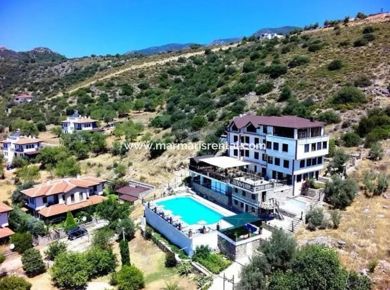 30-Room Boutique Hotel In A 2100M2 Plot With Swimming Pool With Sea View For Sale In Datca Palamutbuku
