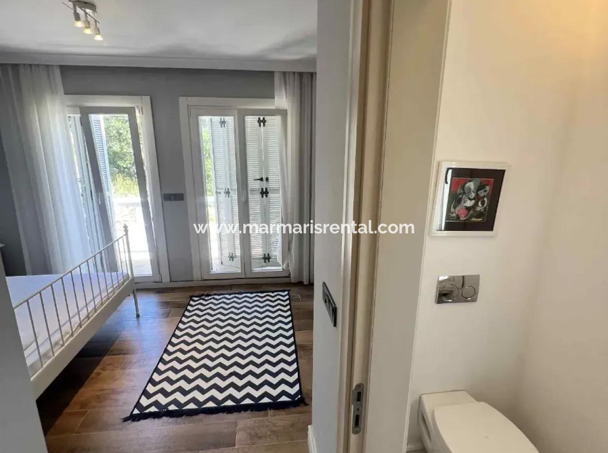 3 Rooms 1 Living Room 140M2 2 Villas For Sale With Swimming Pool With Magnificent Sea View In Selimiye Neighborhood Of Marmaris District