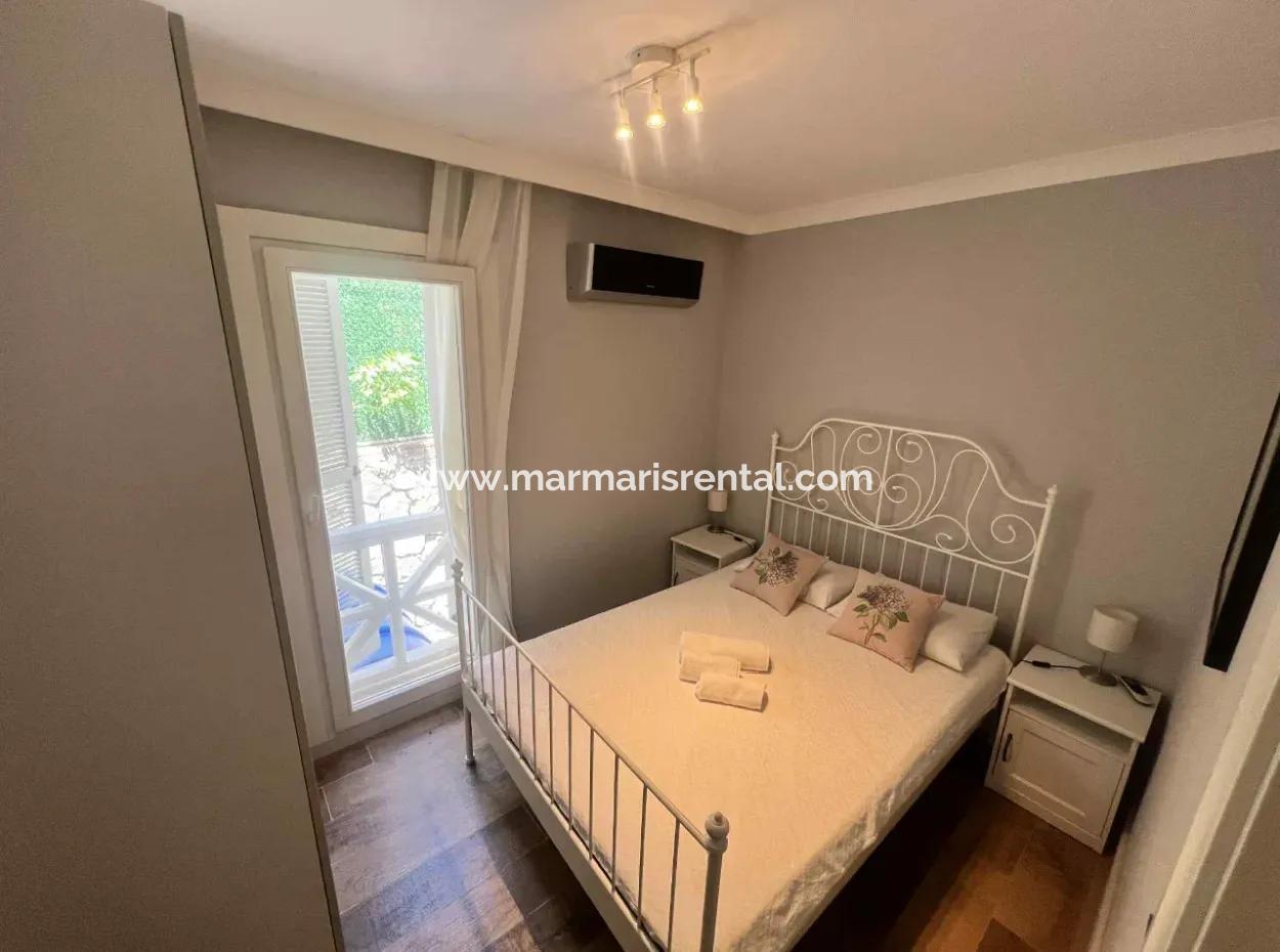 3 Rooms 1 Living Room 140M2 2 Villas For Sale With Swimming Pool With Magnificent Sea View In Selimiye Neighborhood Of Marmaris District