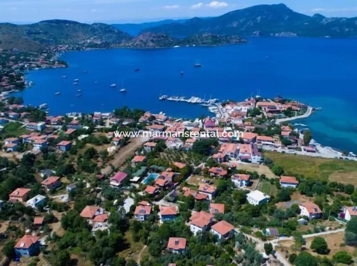 3 Rooms 1 Living Room 140M2 2 Villas For Sale With Swimming Pool With Magnificent Sea View In Selimiye Neighborhood Of Marmaris District