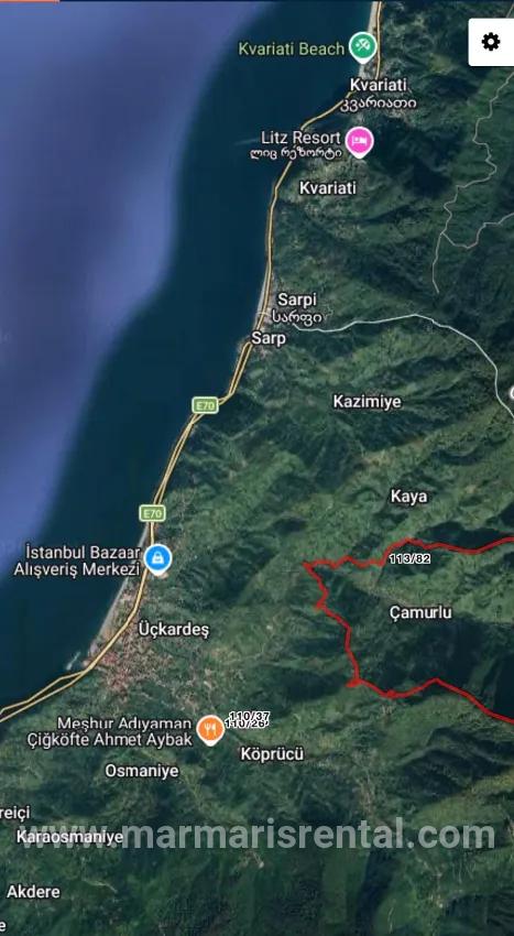 В селе Хопа Kemelpaşa есть 650 м2 дорожки Чайного сада