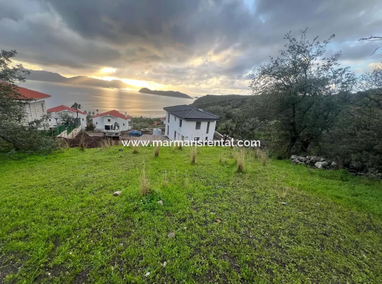 Marmaris Söğüt Köyünde Deniz Manzaralı 2 Villa İmarlı Yada Otel Yapımına Uygun Satılık 800M2 Arsa