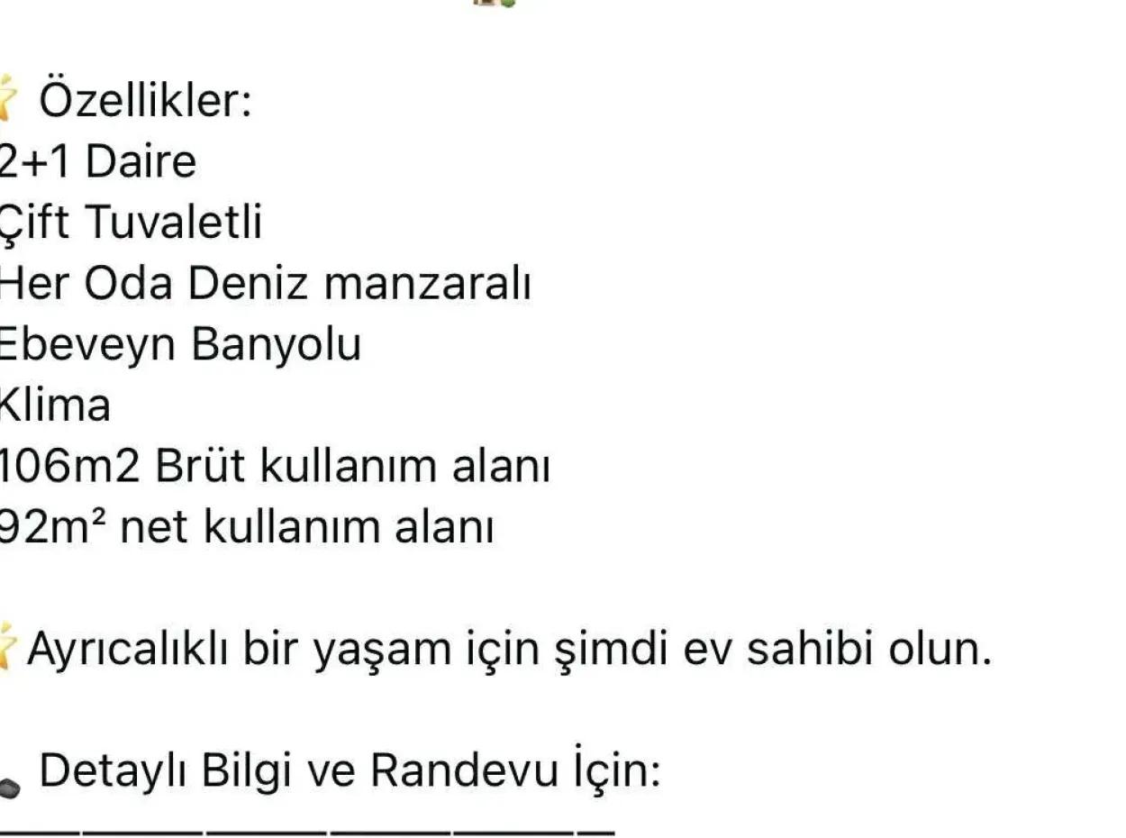 Marmaris Merkezde Denize Sıfır Muhteşem Bir Lokasyonda 2 Oda 1 Salon 106M2 Satılık Yalı Dairesi